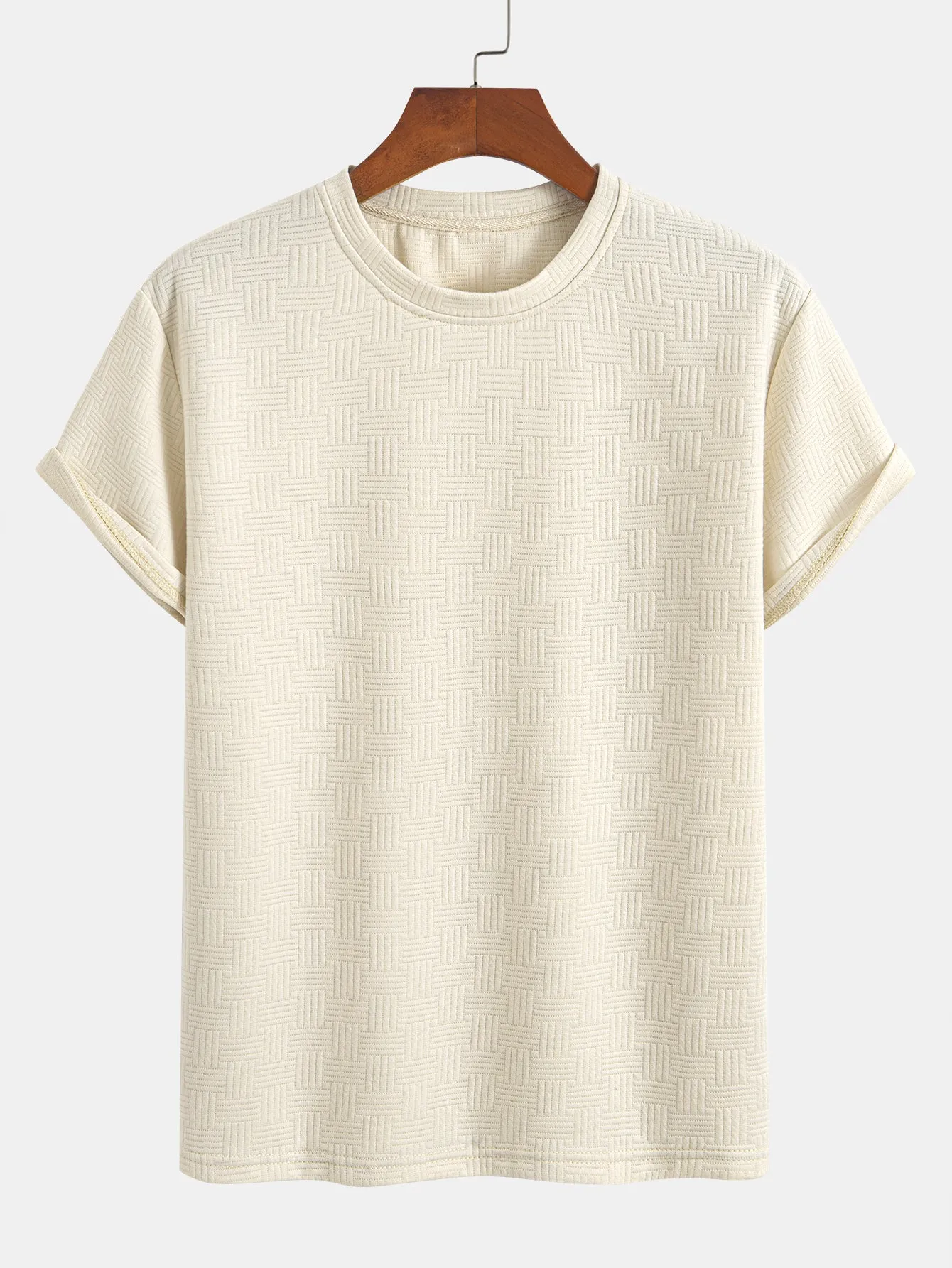 Striped Jacquard T-Shirt & Shorts Set