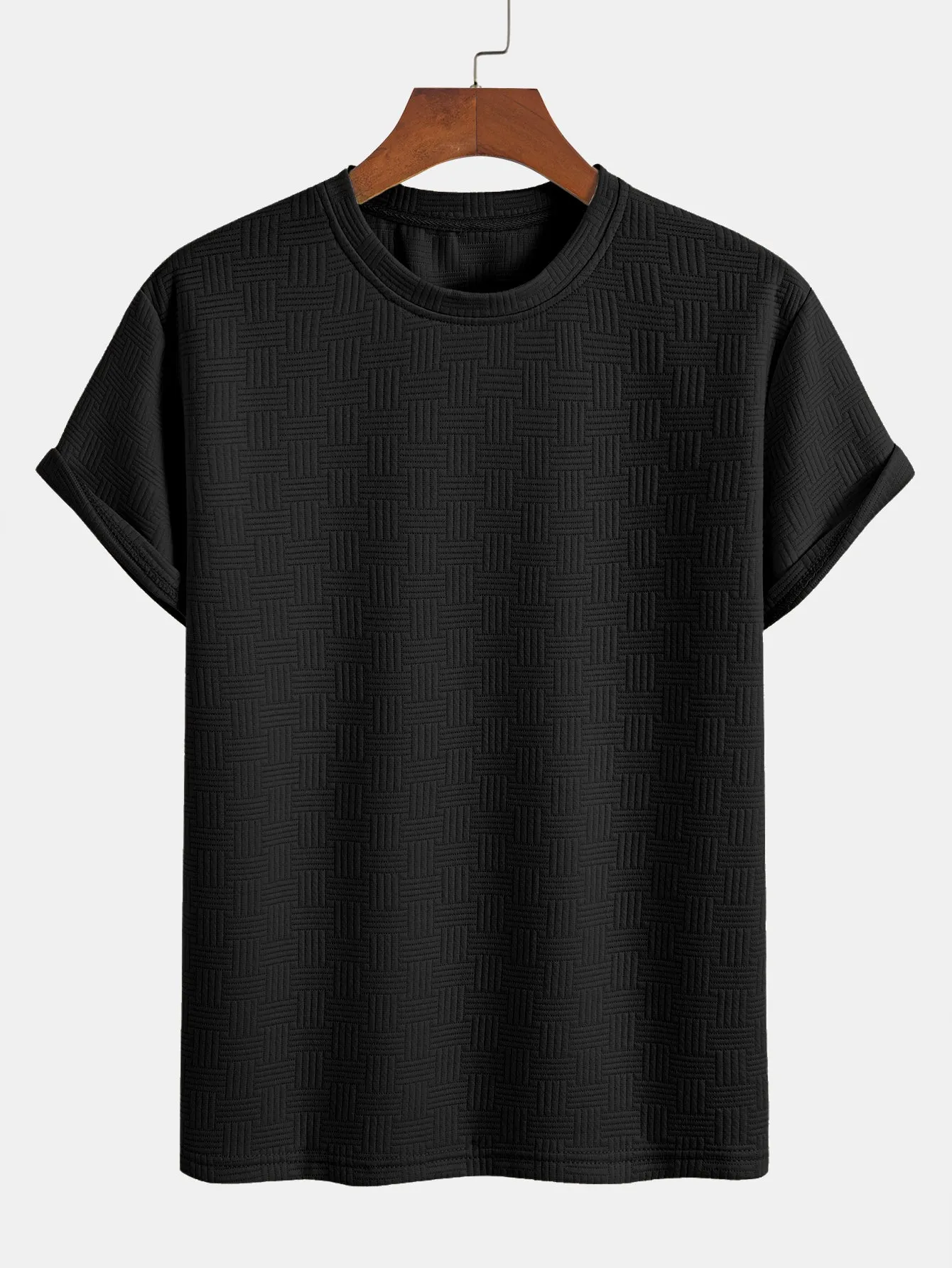 Striped Jacquard T-Shirt & Shorts Set