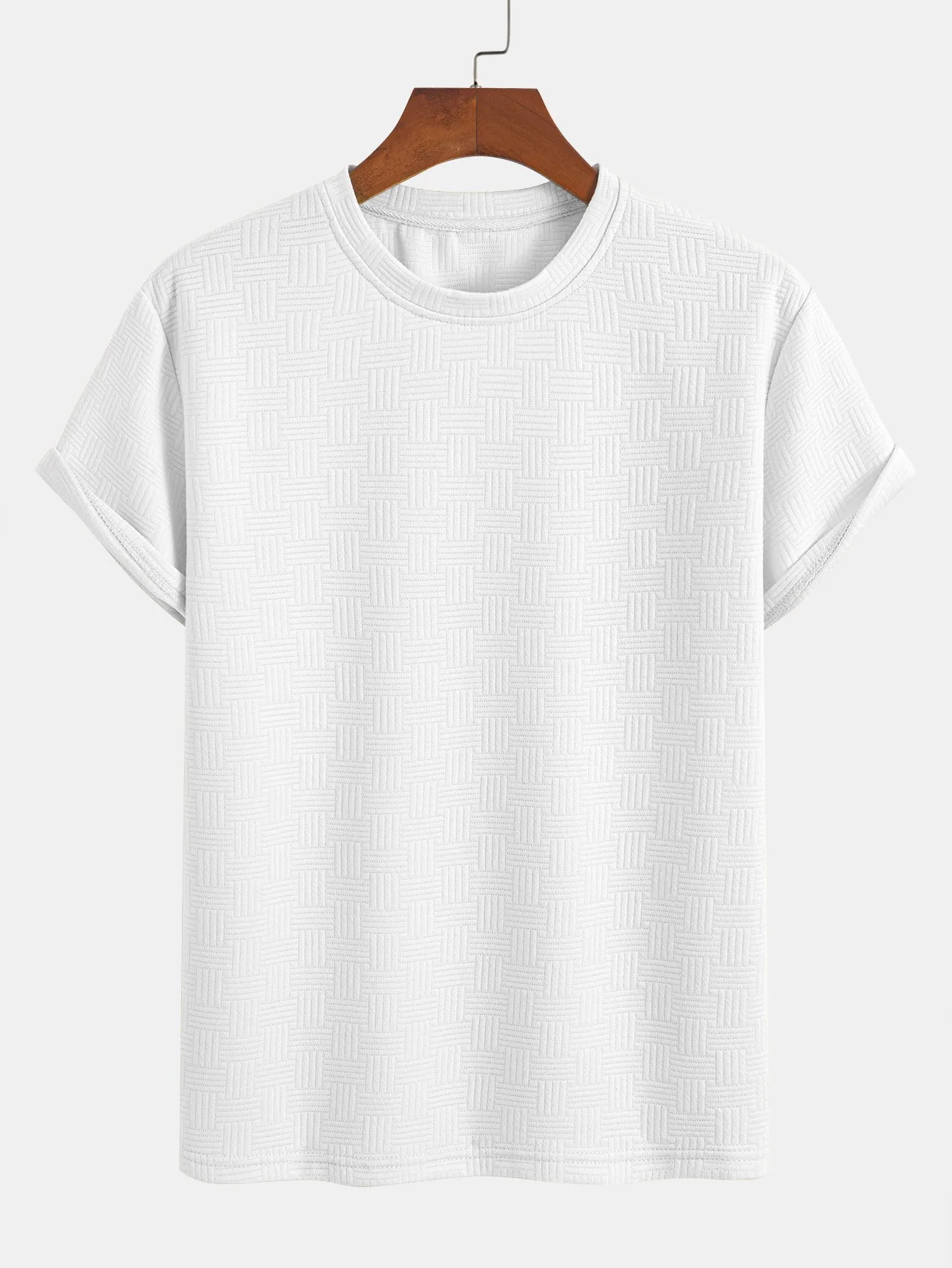 Striped Jacquard T-Shirt & Shorts Set