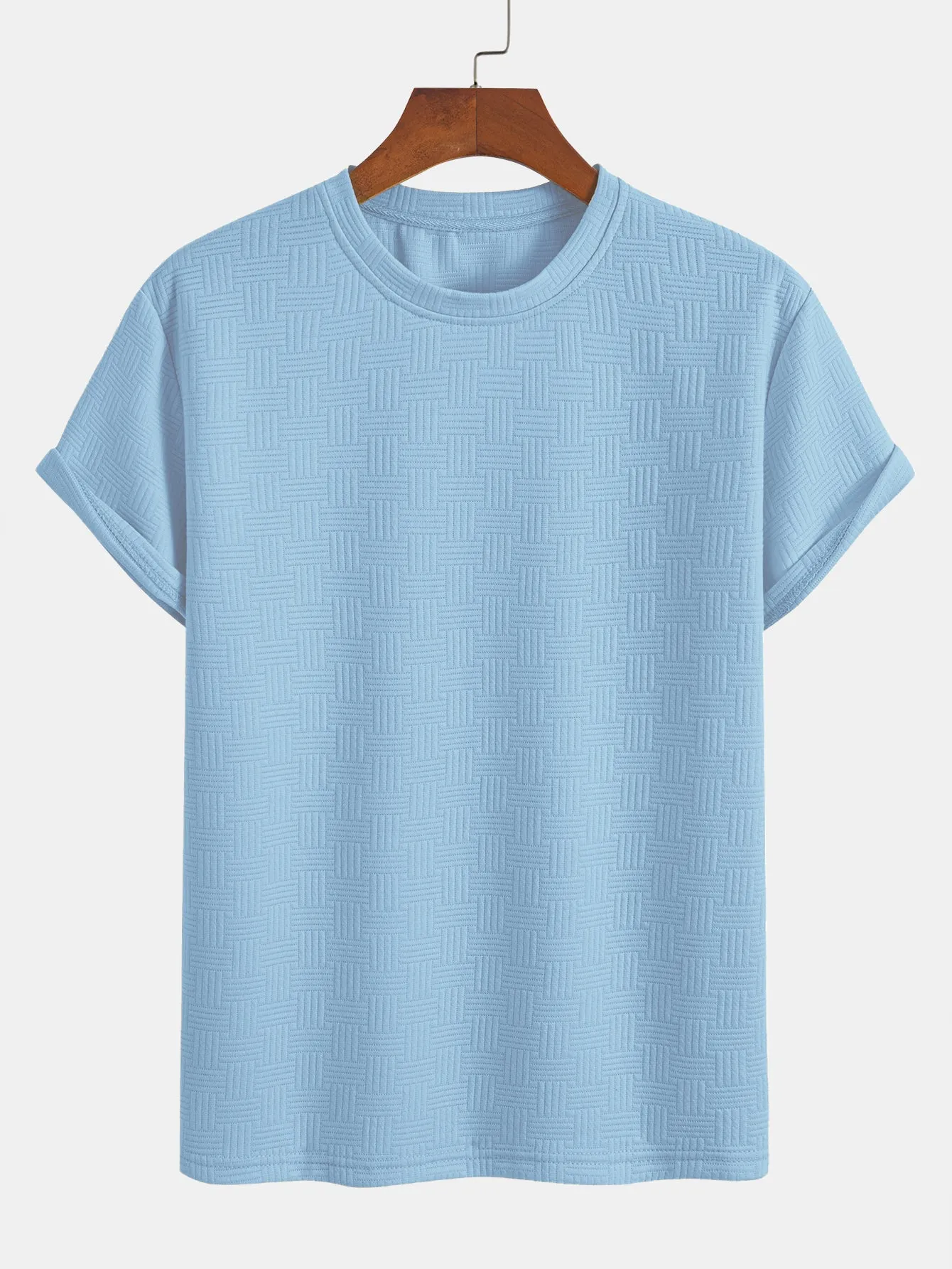 Striped Jacquard T-Shirt & Shorts Set