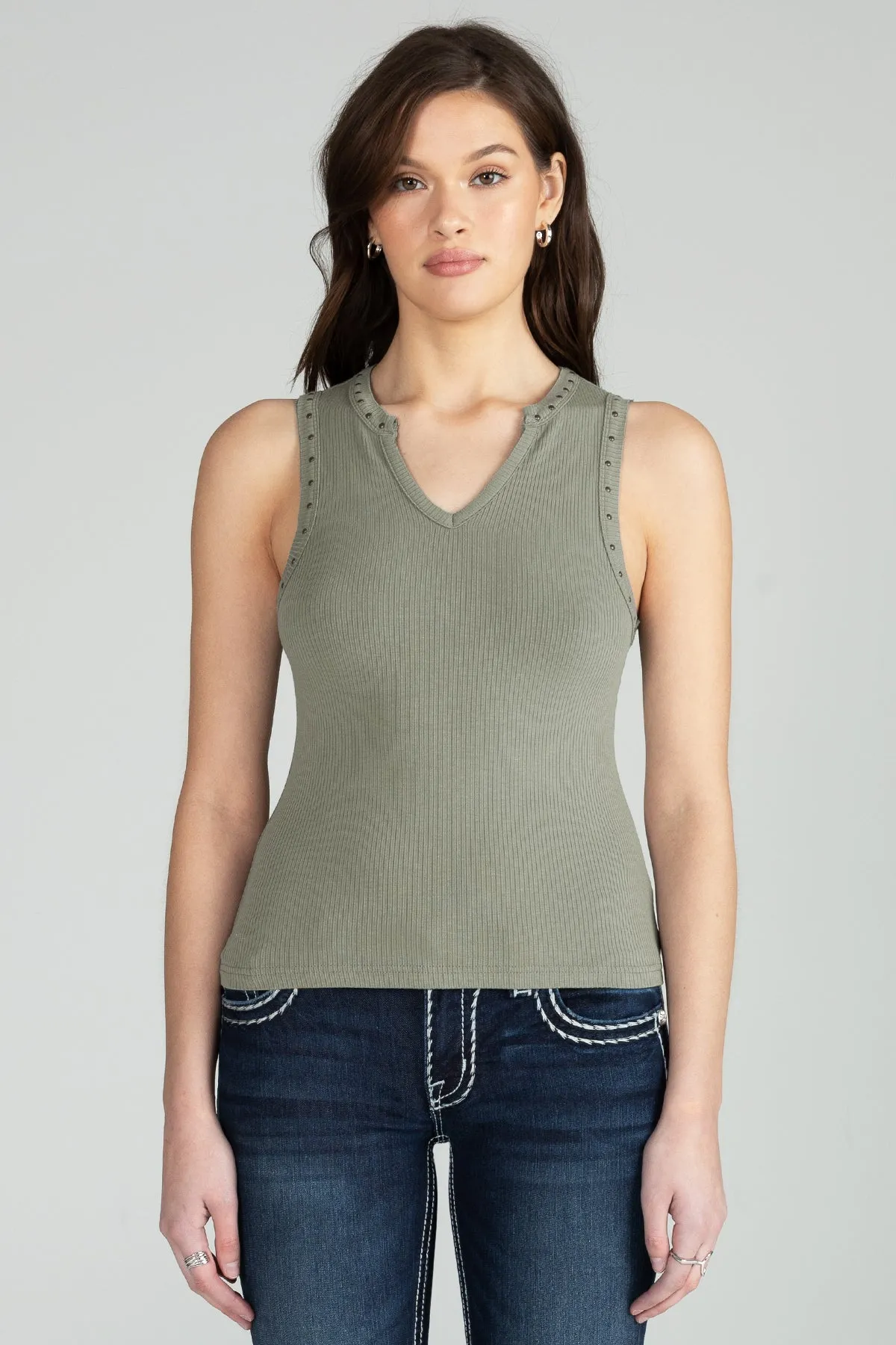 Studded Knit Tank