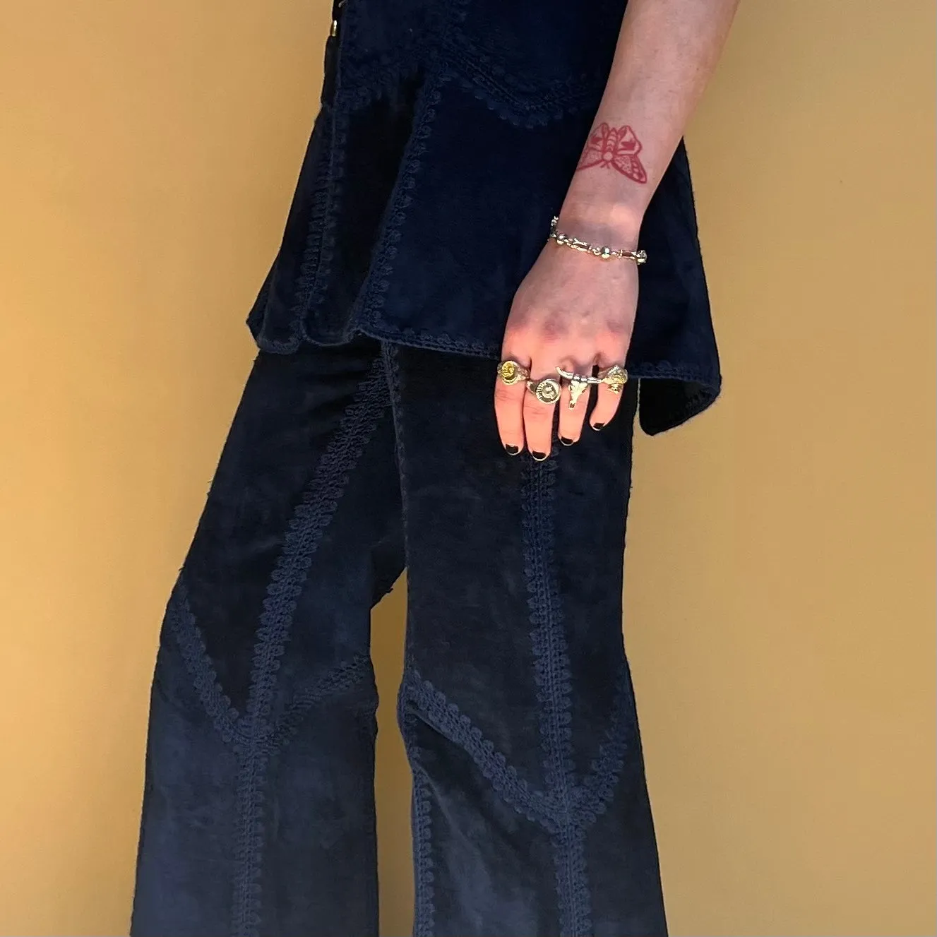Suede 1970s Two piece Pants & Vest