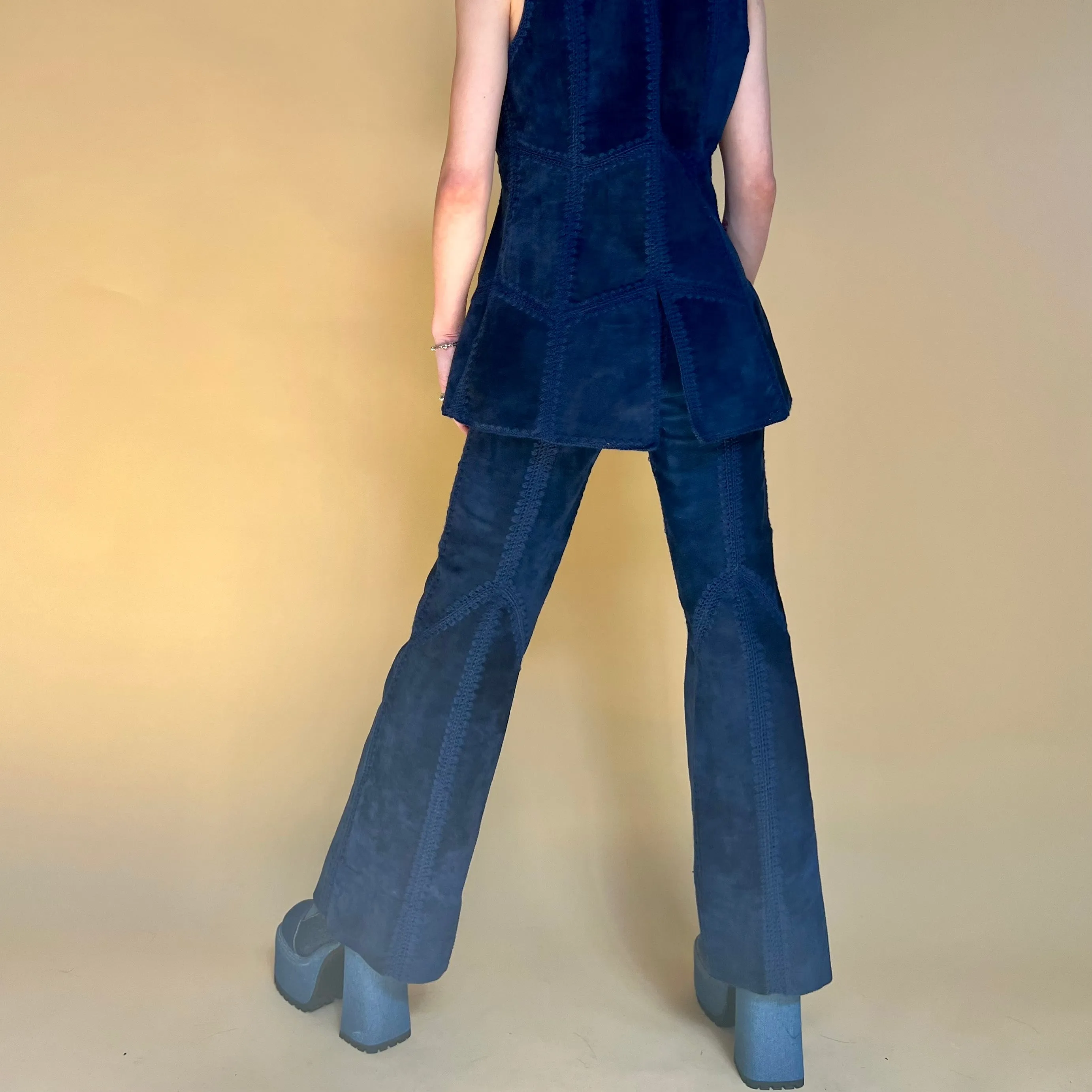 Suede 1970s Two piece Pants & Vest