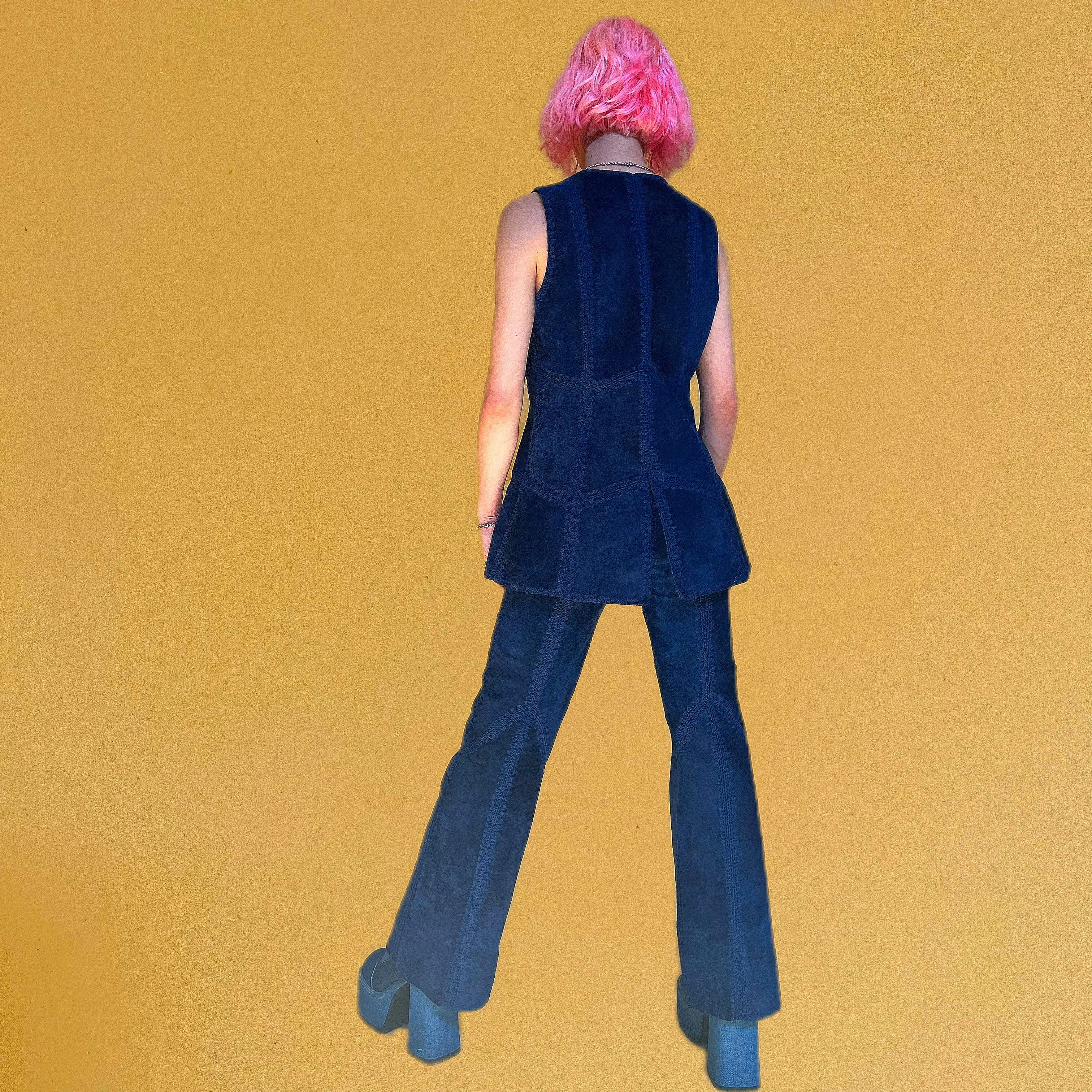 Suede 1970s Two piece Pants & Vest