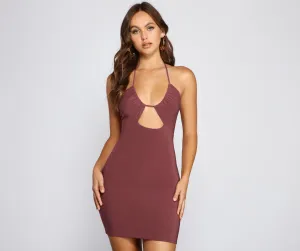 Sultry Style Moment Charming Halter Mini Dress