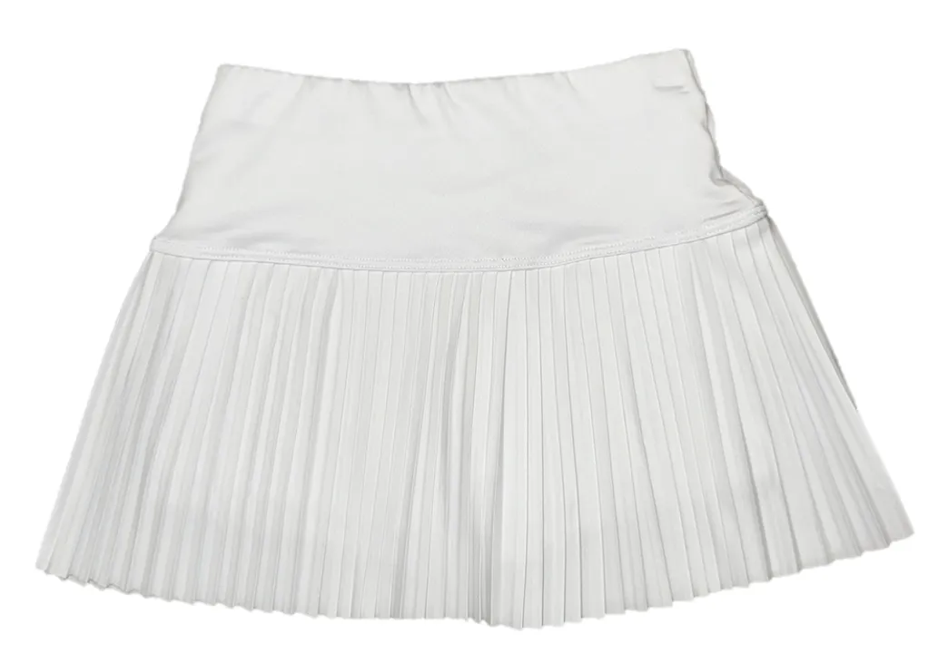 Suzette Kids Pleated Skort - White