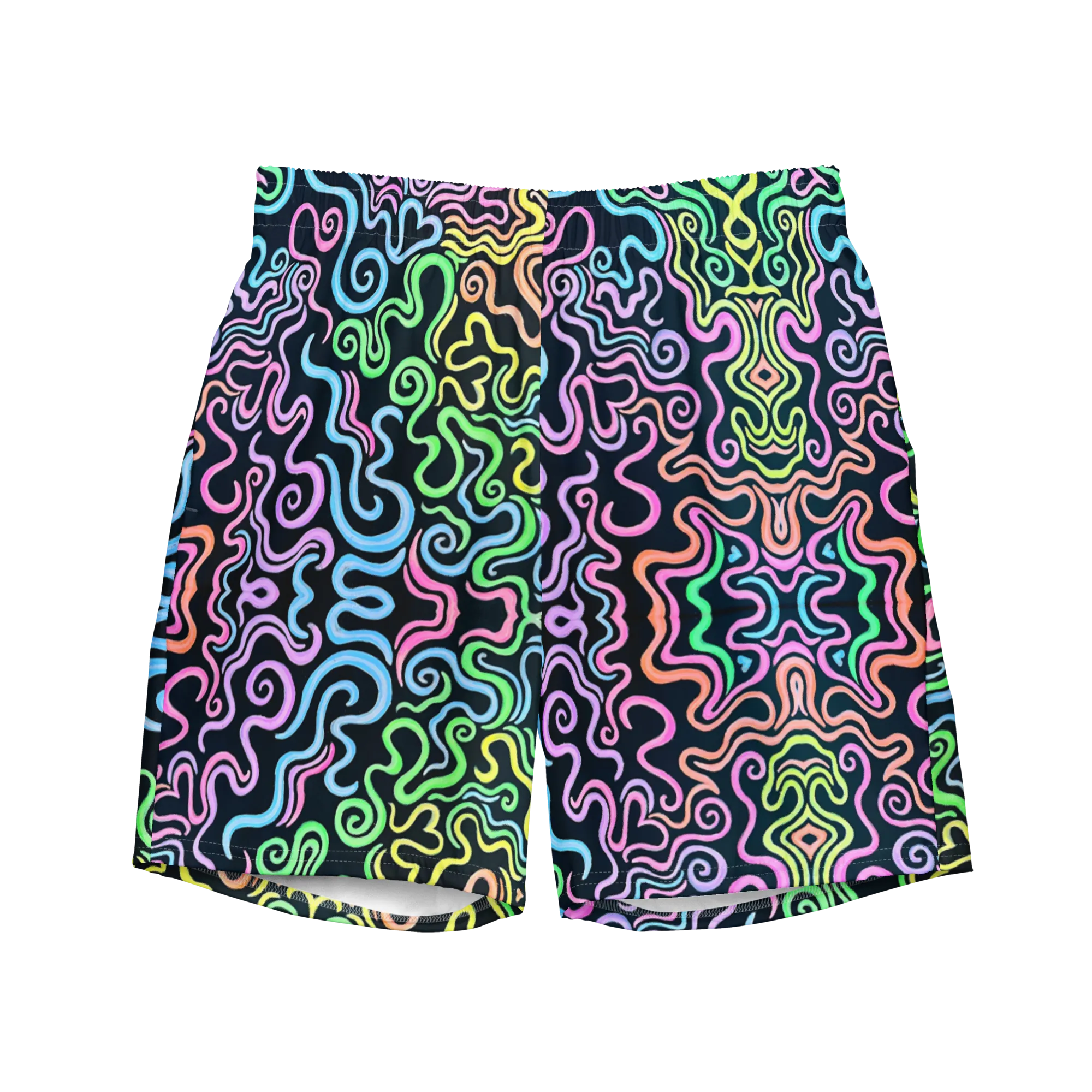 Swim Trunks ( Secret Internal Pocket)- "Glow" Design