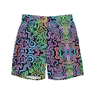 Swim Trunks ( Secret Internal Pocket)- "Glow" Design