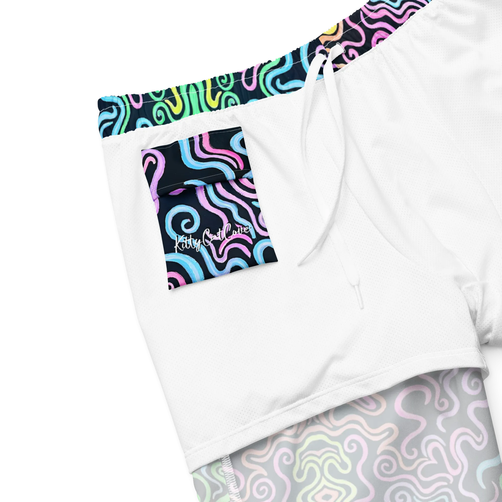 Swim Trunks ( Secret Internal Pocket)- "Glow" Design