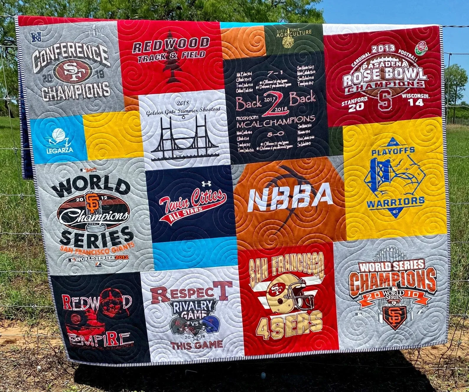 T-Shirt Quilt DEPOSIT Memory Blanket Custom Graduation Gift Tee Handmade Keepsake Personalized Modern Design Sport Clothing College Birthday