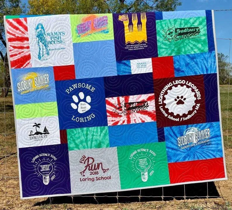 T-Shirt Quilt DEPOSIT Memory Blanket Custom Graduation Gift Tee Handmade Keepsake Personalized Modern Design Sport Clothing College Birthday
