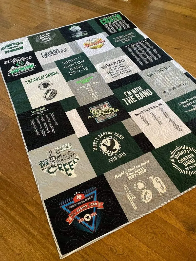 T Shirt Quilt DEPOSIT Modern Mosaic Pattern using your Tee Shirts