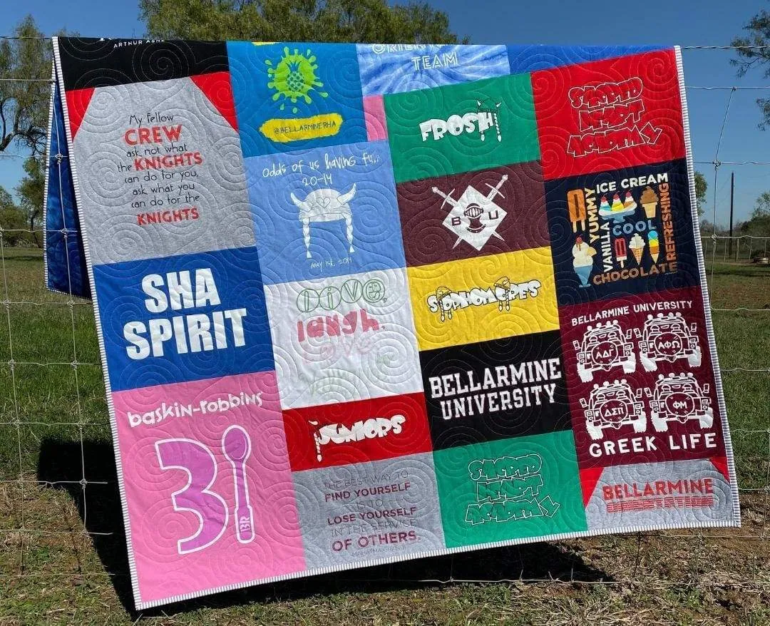 T Shirt Quilt DEPOSIT Modern Mosaic Pattern using your Tee Shirts