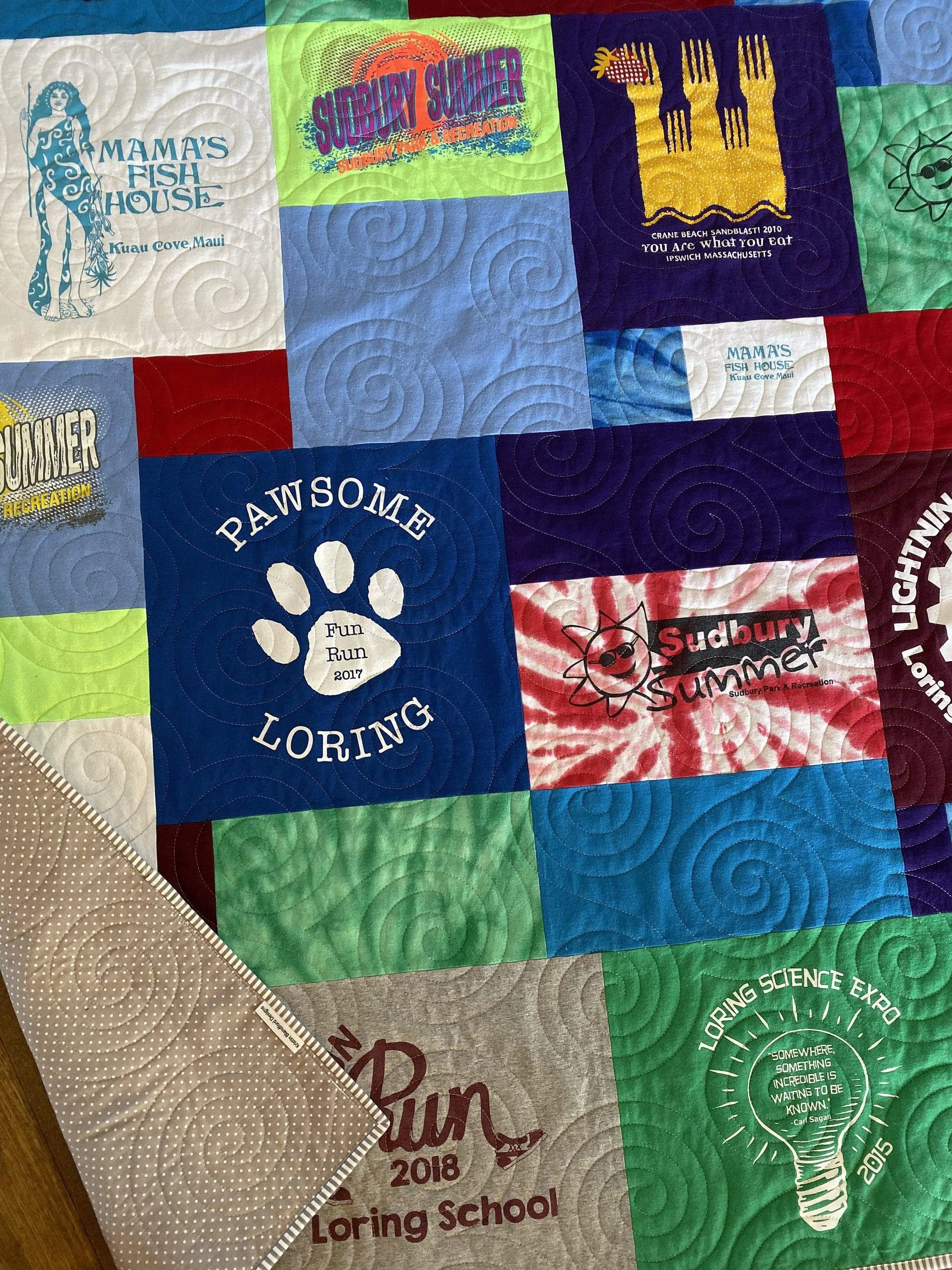 T Shirt Quilt DEPOSIT Modern Mosaic Pattern using your Tee Shirts