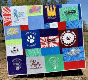 T Shirt Quilt DEPOSIT Modern Mosaic Pattern using your Tee Shirts