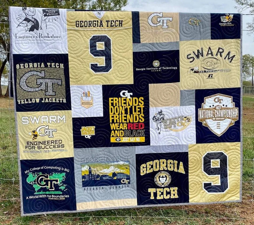 T Shirt Quilt DEPOSIT Modern Mosaic Pattern using your Tee Shirts