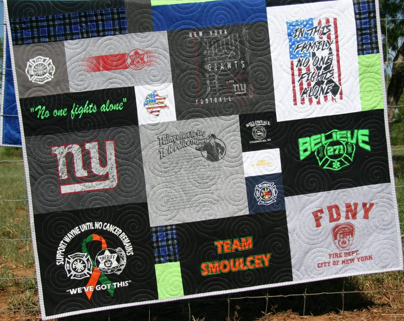T Shirt Quilt DEPOSIT Modern Mosaic Pattern using your Tee Shirts