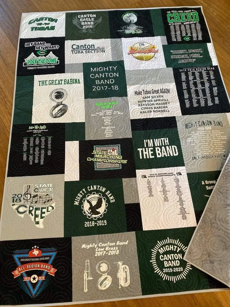 T Shirt Quilt DEPOSIT Modern Mosaic Pattern using your Tee Shirts