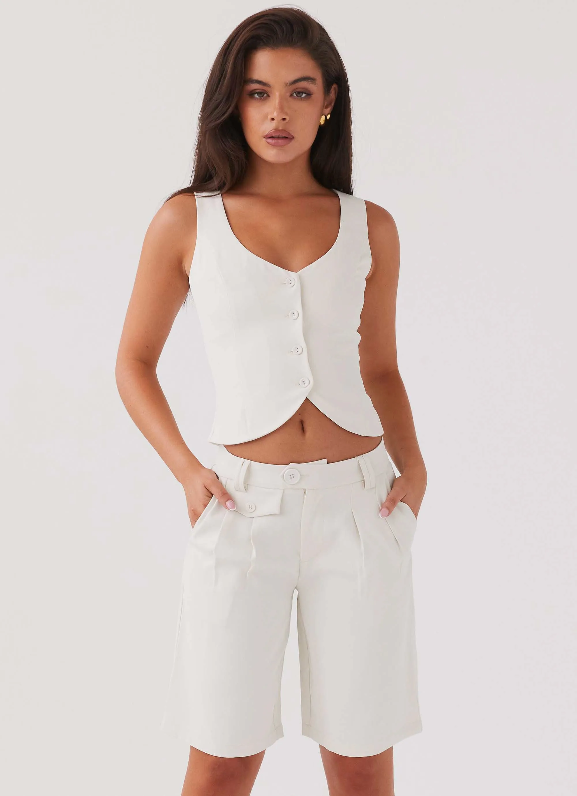 Tammy Suiting Jorts - Ivory