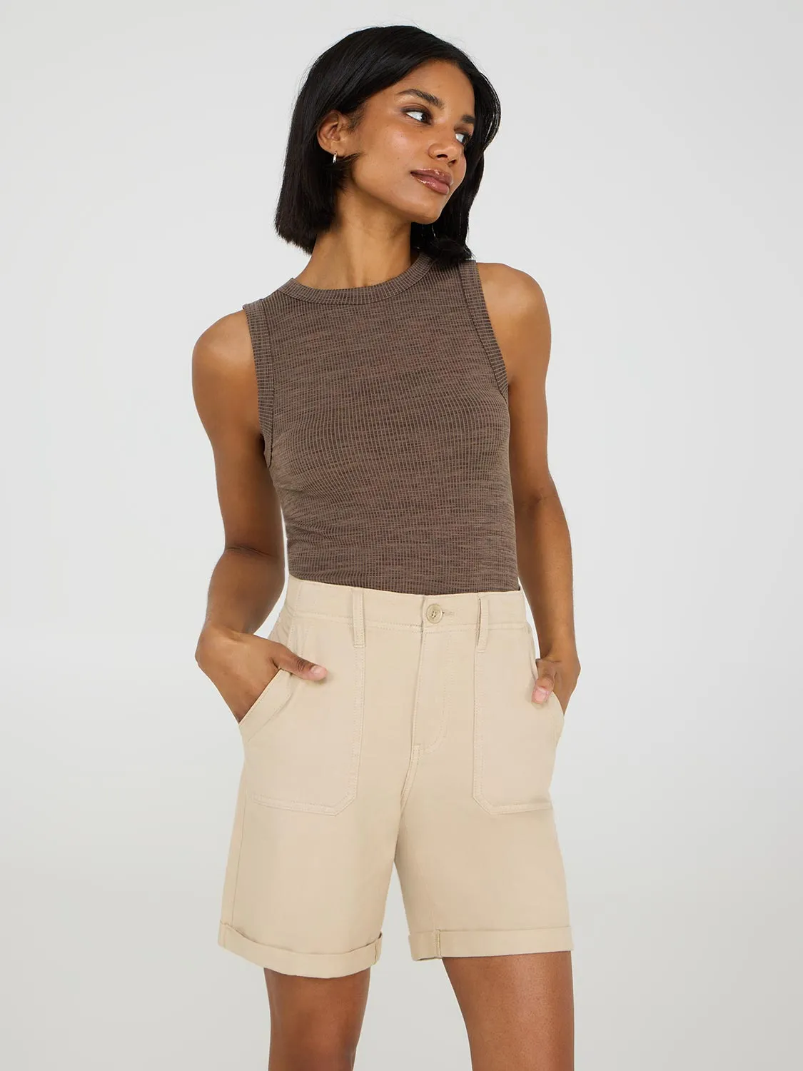 Tencel Denim Bermuda Shorts