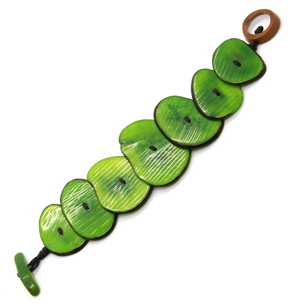 Terra: Lime-Green Tagua Seed Bracelet