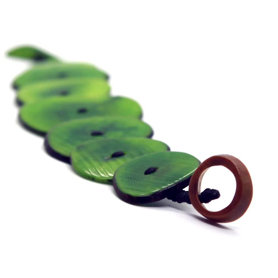 Terra: Lime-Green Tagua Seed Bracelet