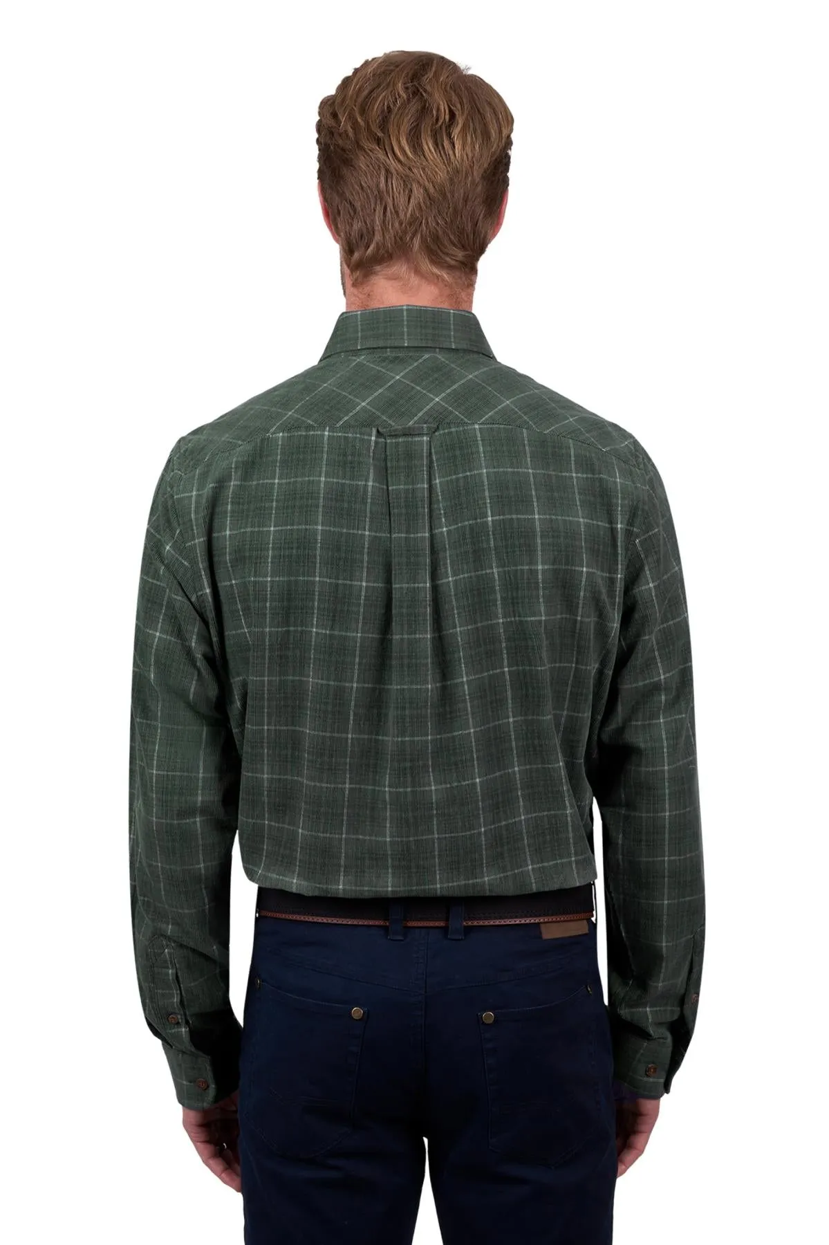 THOMAS COOK LEO THERMAL 2 POCKET LS SHIRT GREEN