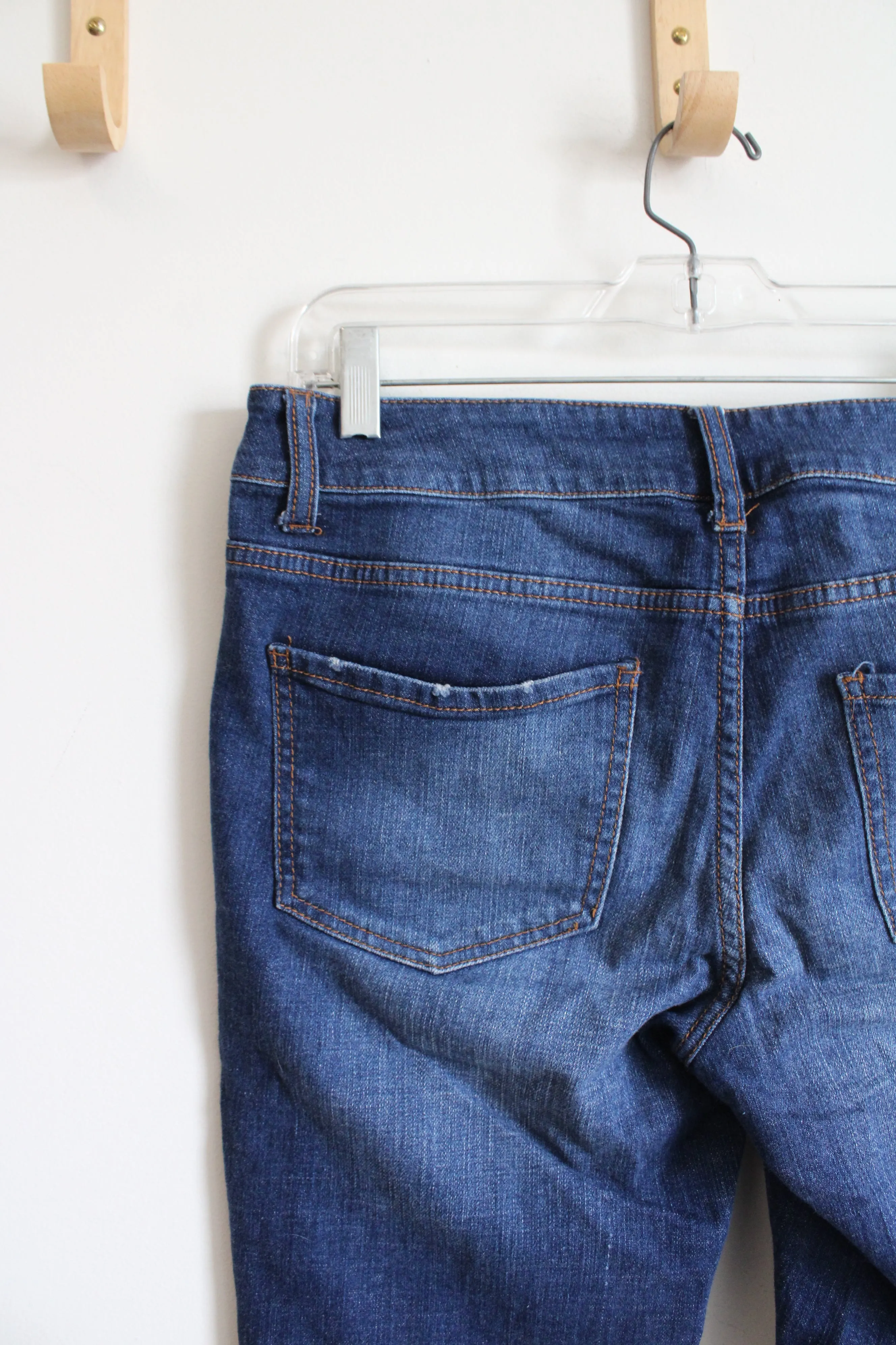Time And Tru Distressed Cuffed Jean Capri Pants | 8