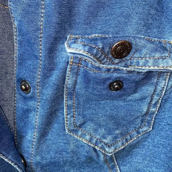 Tommy Jeans Button Up Collared Stretch Denim Vest Top