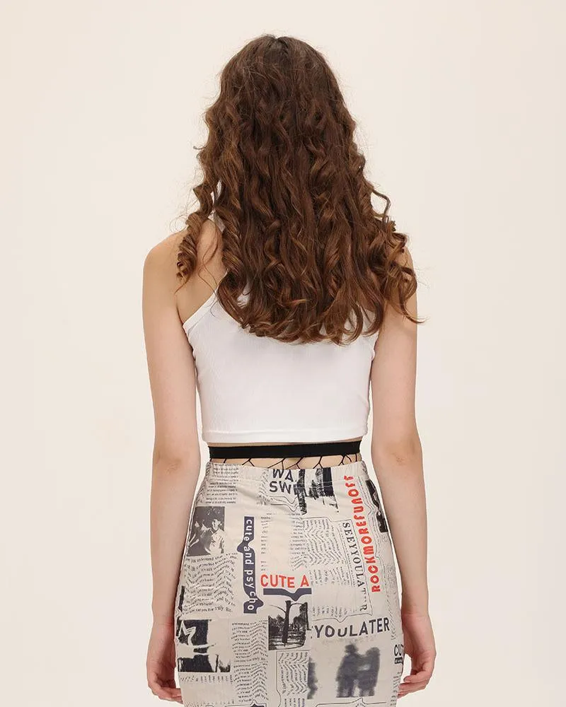 Touch Imprint Cropped Tank Top