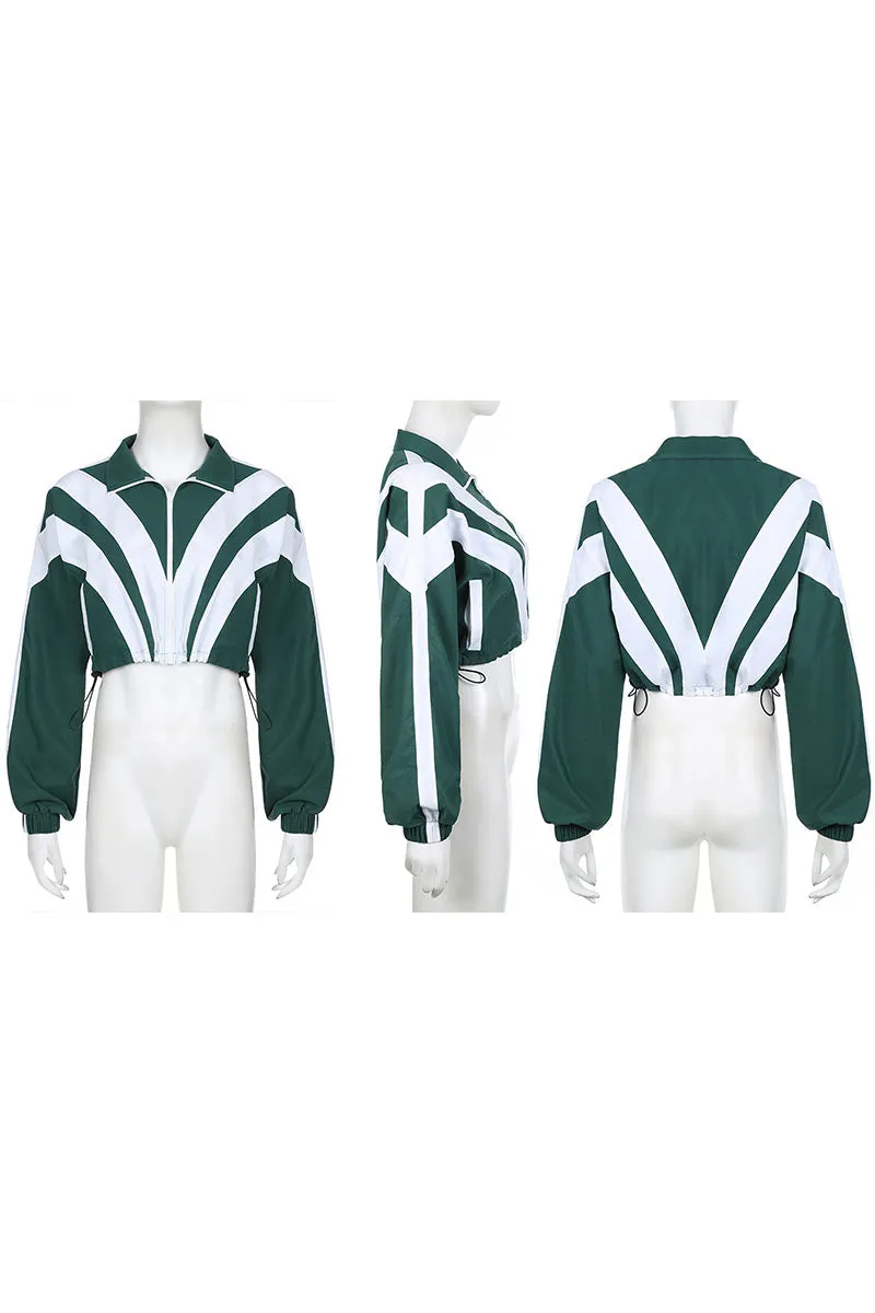 UJ0446 Two Tone Tracksuit Set