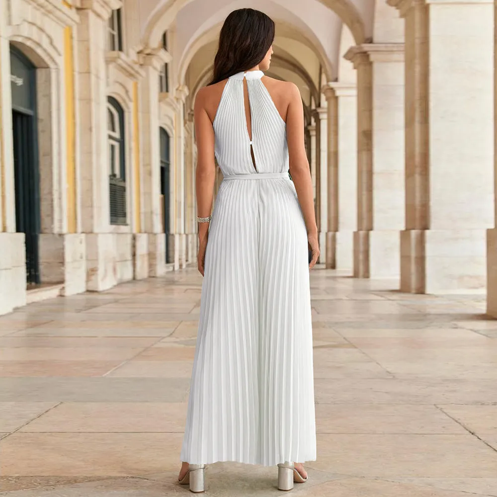 Ursula® | Pleated halter jumpsuit for women
