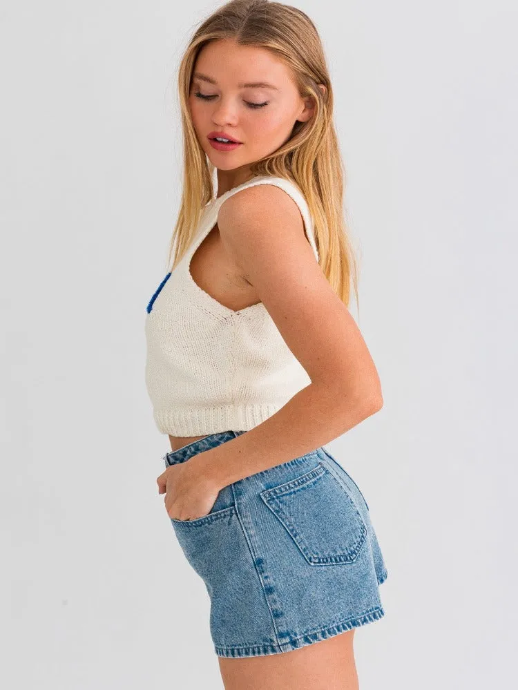 USA Cropped Tank Top