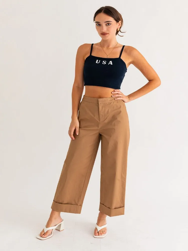 USA Square Neck Tank Top