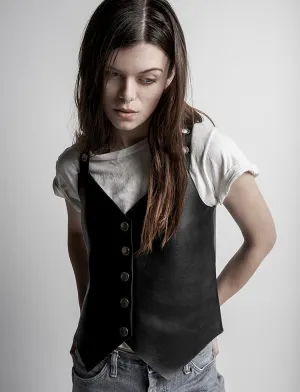 Vegan leather vest