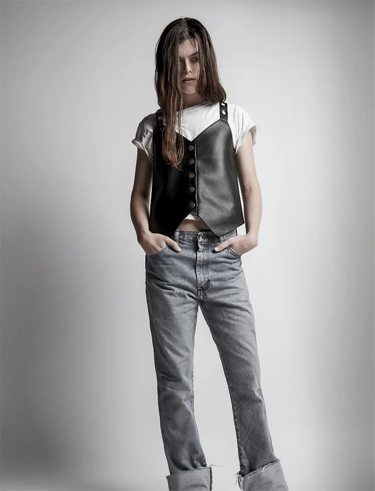 Vegan leather vest