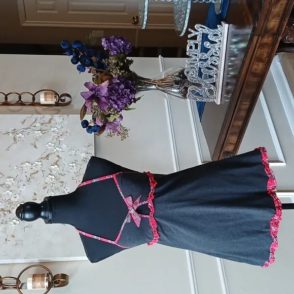 Victoria's Secret Cotton Dark Gray Ruffle Babydoll Mini Dress. Size S