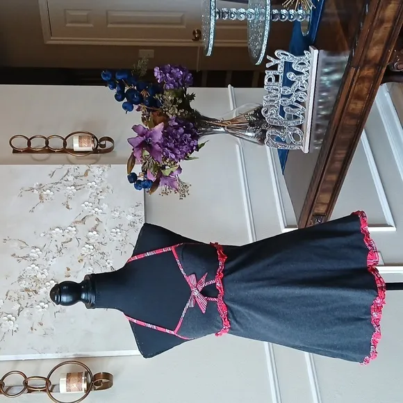 Victoria's Secret Cotton Dark Gray Ruffle Babydoll Mini Dress. Size S