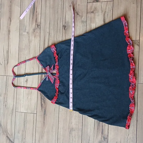 Victoria's Secret Cotton Dark Gray Ruffle Babydoll Mini Dress. Size S