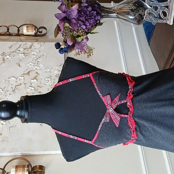 Victoria's Secret Cotton Dark Gray Ruffle Babydoll Mini Dress. Size S