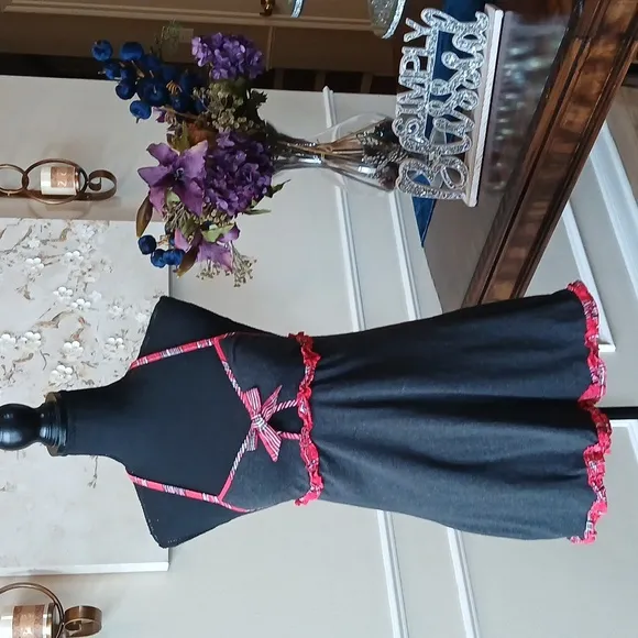 Victoria's Secret Cotton Dark Gray Ruffle Babydoll Mini Dress. Size S