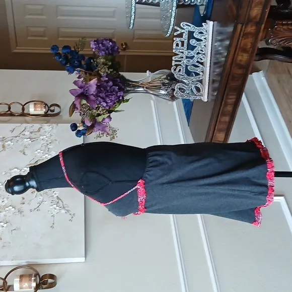 Victoria's Secret Cotton Dark Gray Ruffle Babydoll Mini Dress. Size S