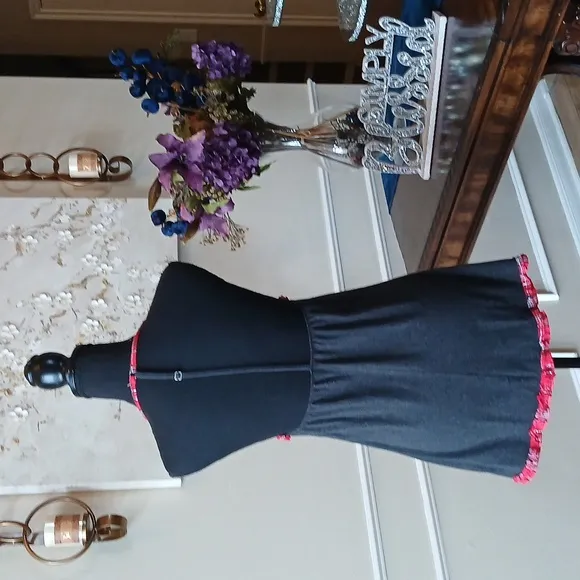 Victoria's Secret Cotton Dark Gray Ruffle Babydoll Mini Dress. Size S
