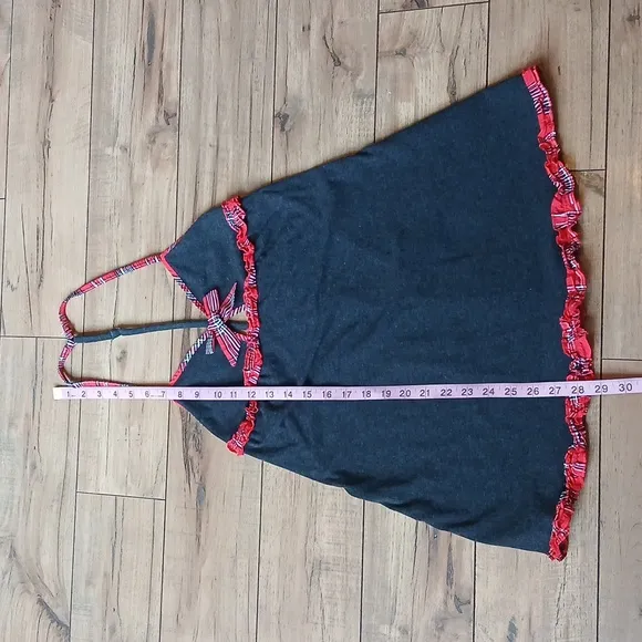 Victoria's Secret Cotton Dark Gray Ruffle Babydoll Mini Dress. Size S