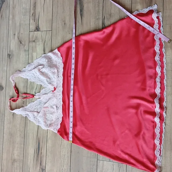 Victoria's Secret Red Embellished Slip Mini Dress. Size XL