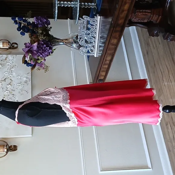 Victoria's Secret Red Embellished Slip Mini Dress. Size XL