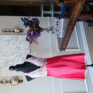 Victoria's Secret Red Embellished Slip Mini Dress. Size XL