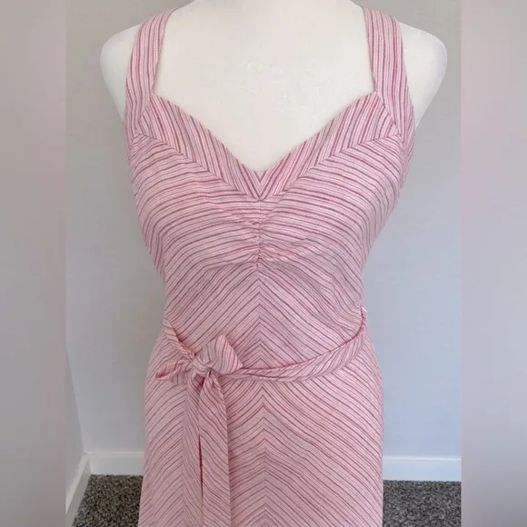 Vintage Linen Halter Dress