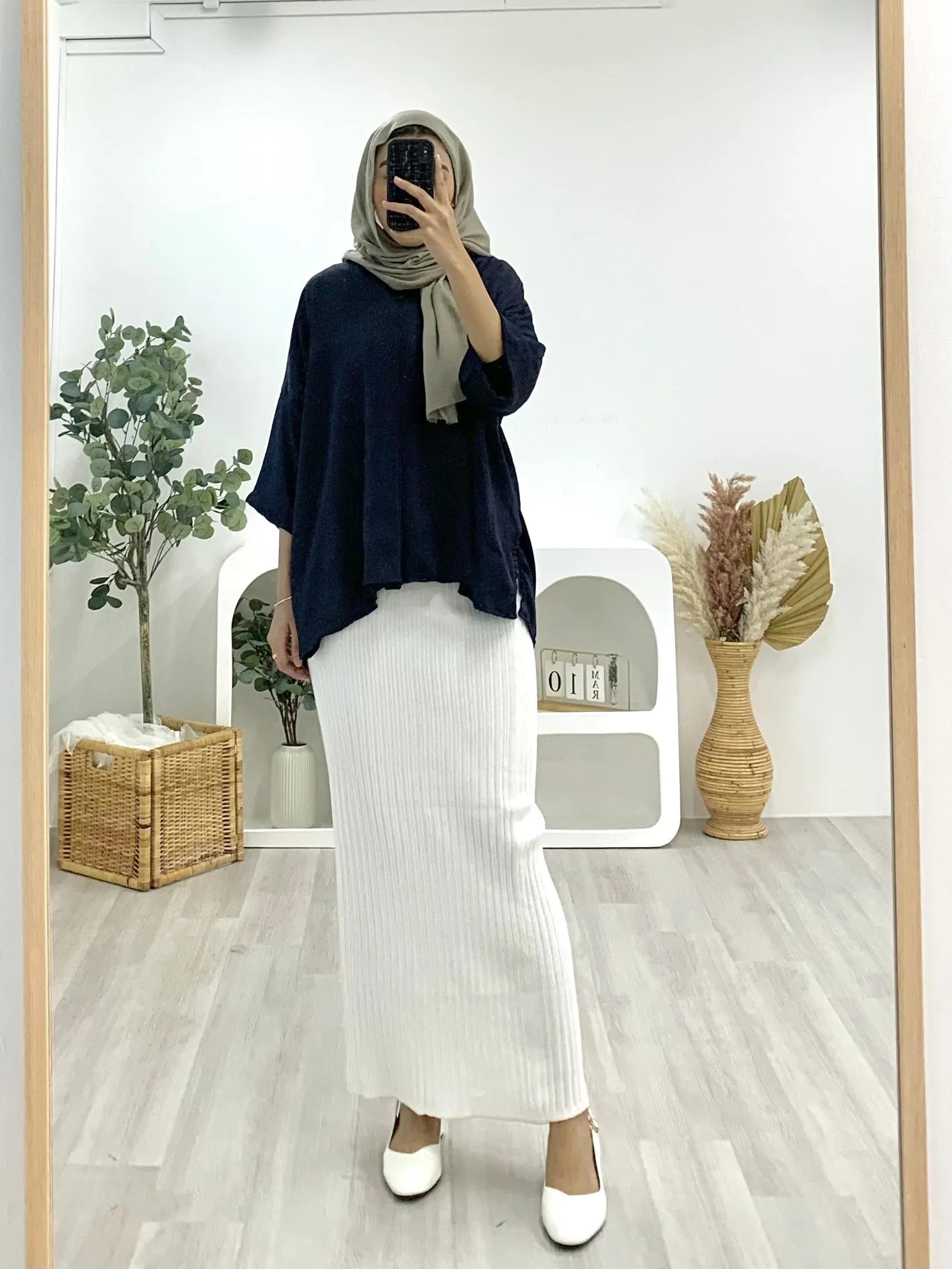 VNeck Zipper Crinkle Satin Top VZCST