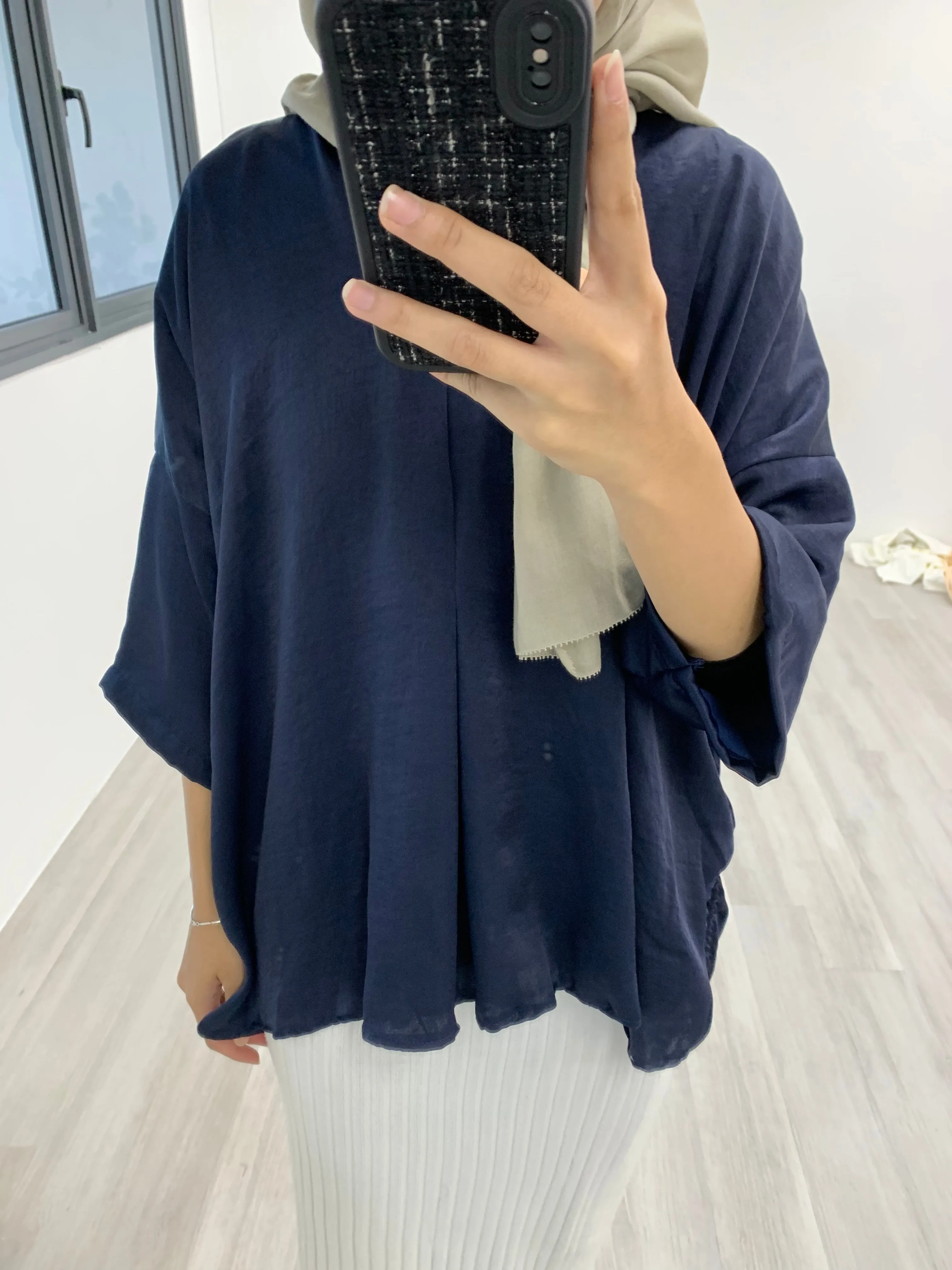 VNeck Zipper Crinkle Satin Top VZCST